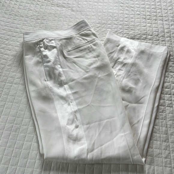 NWT CLUB MONACO Cream Tuxedo Pants Pintuck Pleat Lined size 6 - Picture 2 of 8